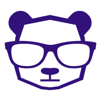 Intellectual Panda Wearing Glasses Decal (Purple)